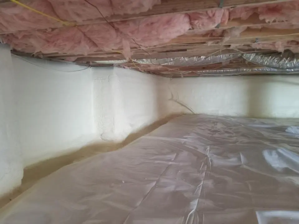 Crawl space encapsulation with closed-cell spray foam for Metal Roof Coating in Lancaster